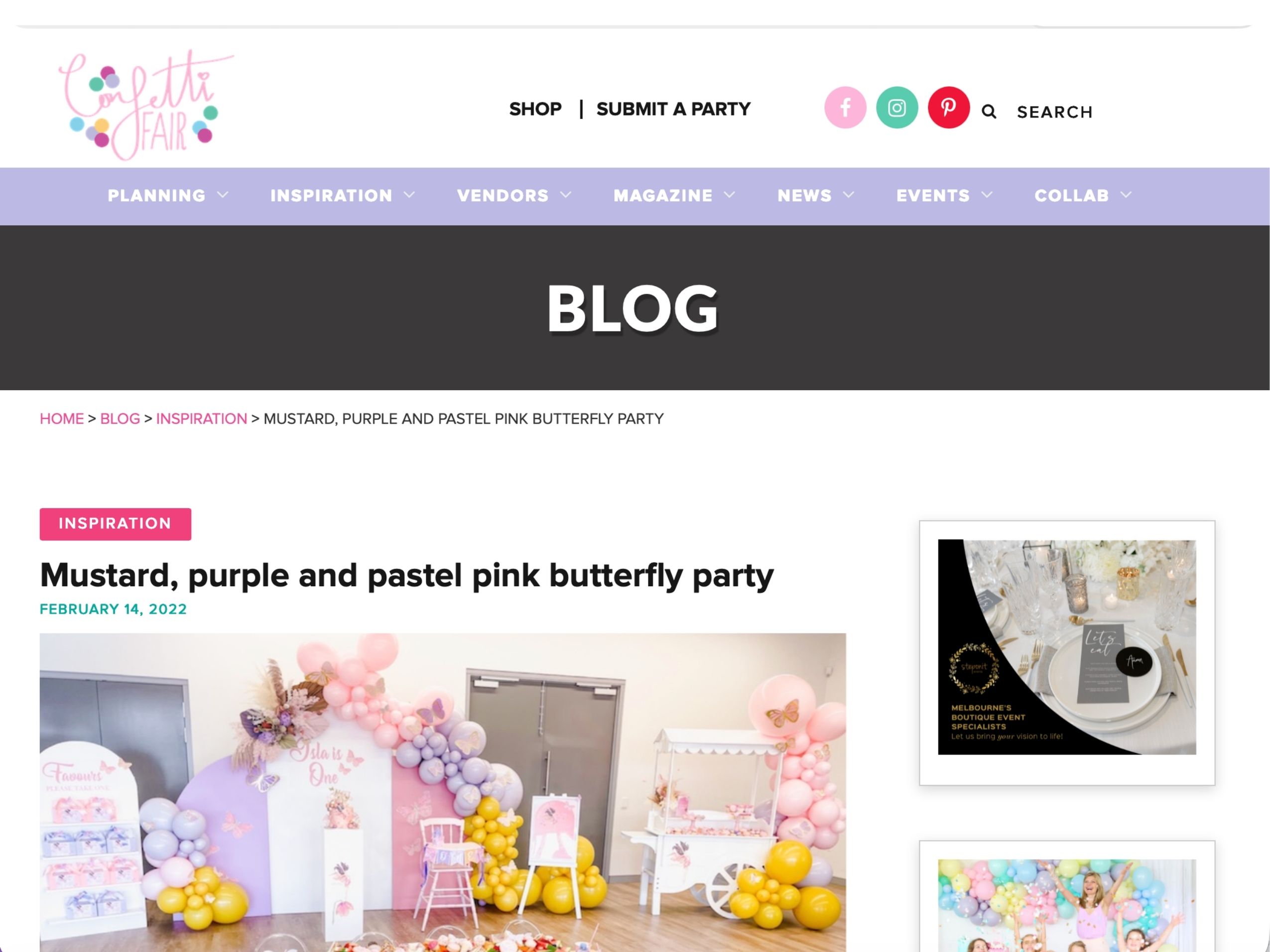 SEO Blog Strategy — Confetti Fair